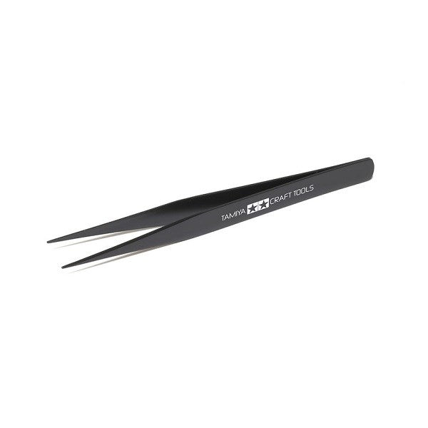 Tamiya 74004 Straight Tweezers (Black)