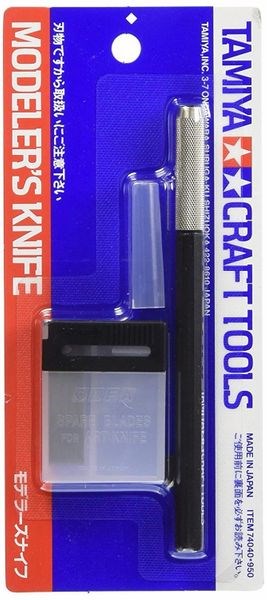 Tamiya 74040 Modeler's Knife (Black) with Spare Blades - Hobby City NZ