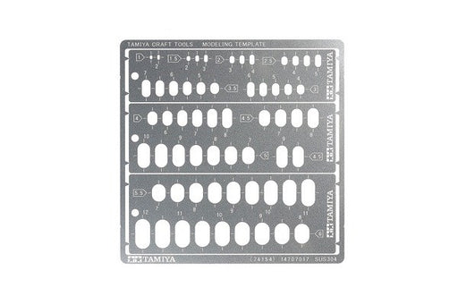 Tamiya 74154 Modeling Template - Rounded Rectangles (1-6mm) (7654634127597)