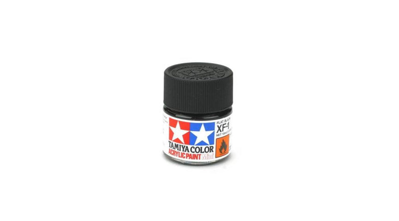 Tamiya 81701 XF-1 Flat Black Acrylic Mini Pottle 10ml