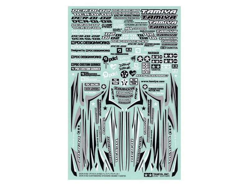 Tamiya 95489 DCR-01/02 CUSTOMIZING STICKER SET (8278165094637)