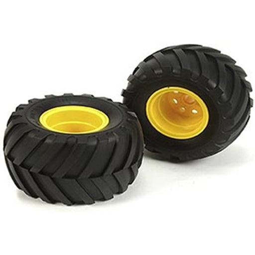 Tamiya 9805562 Mad Bull Front Tires and Wheels - Yellow (1 Pair) - Hobby City NZ