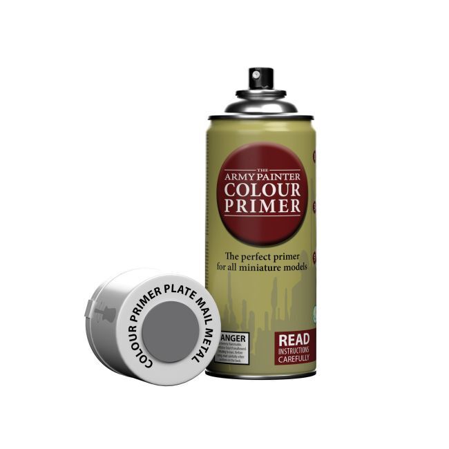Army Painter Colour Primer - Plate Mail Metal - 400ml Spray – Hobby City NZ