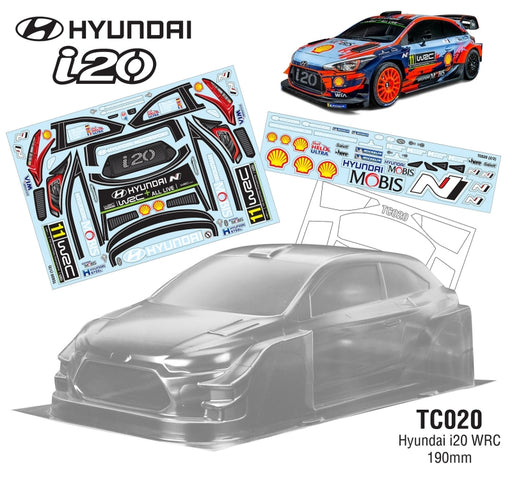 Team C TC020 1/10 Hyundai i20 WRC 190mm (9255888453869)