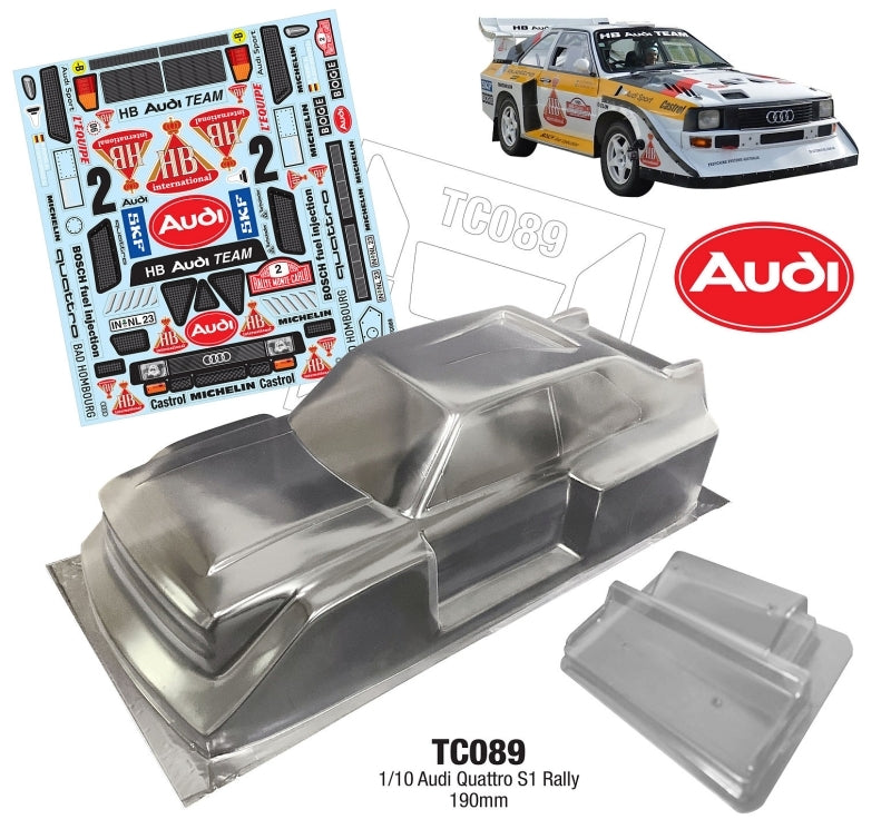 Team C TC089 1/10 Audi Quattro S1 Rally WRC GroupB 190mm Wide (9255888683245)