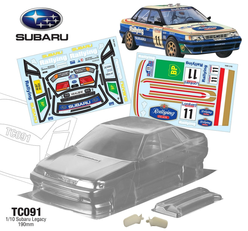 Team C TC091-R Subaru Legacy Rally 190mm Rallying/Rothmans Decal Sheet (9255888716013)