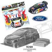 Team C TC101-R 1/10 Ford Fiesta WRC 200mm RedBull Decal Sheet (9255888781549)