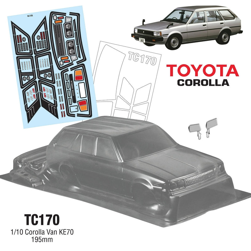 Team C TC170 1/10 DX Corolla KE70 Van/Station Wagon 195mm by (9255888978157)