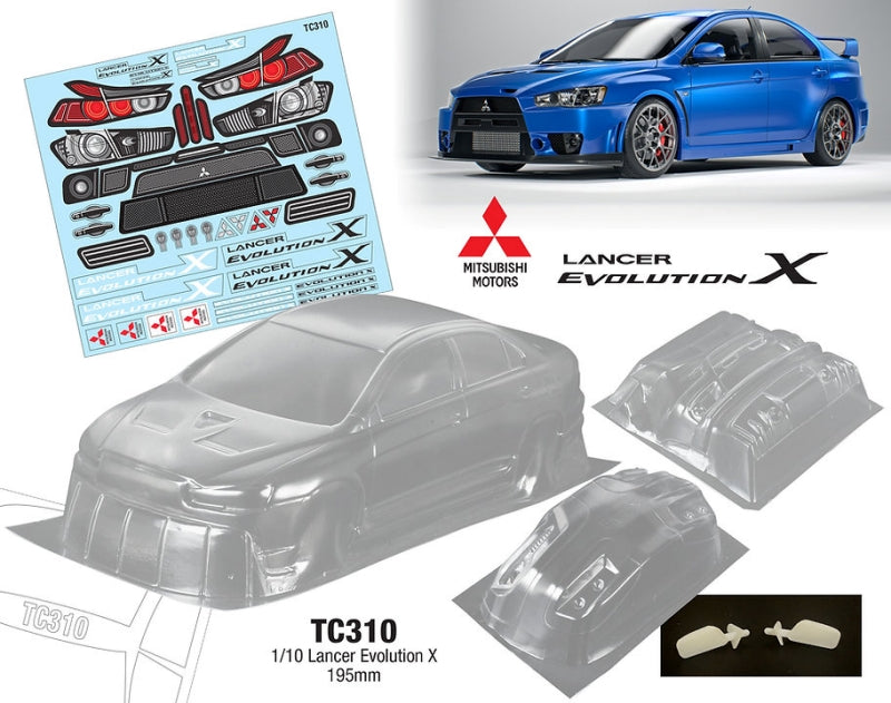 Team C TC310 1/10 Lancer Evcolution X 195mm Wide - Hobby City NZ (8319243190509)