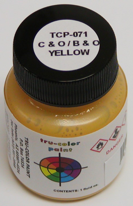 Tru-Color Paint 071 C&O/B&O Yellow 1oz