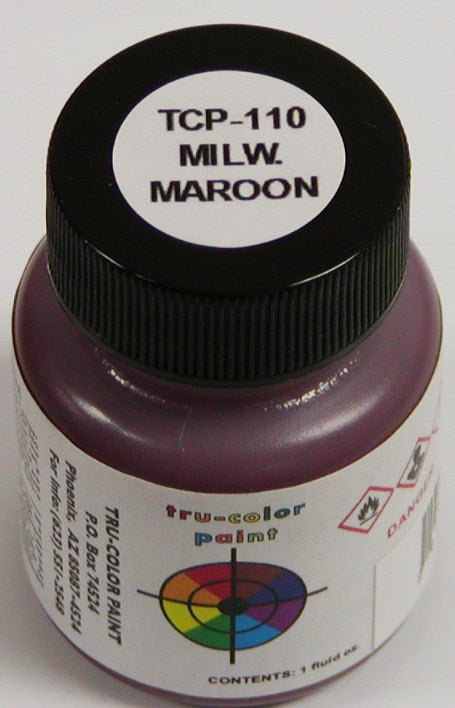 Tru-Color Paint 110 Milwaukee Road Maroon 1oz