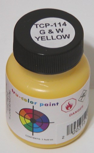 Tru-Color Paint 114 Genesse & Wyoming Yellow 1oz