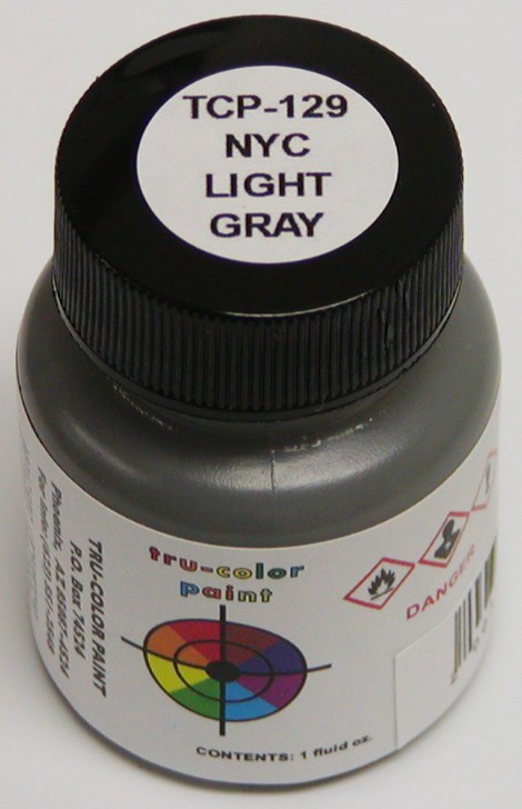 Tru-Color Paint 129 New York Central Light Gray 1oz