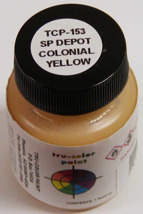 Tru-Color Paint 153 Southern Pacific Depot Colonial Yellow 1oz (6630986055729)