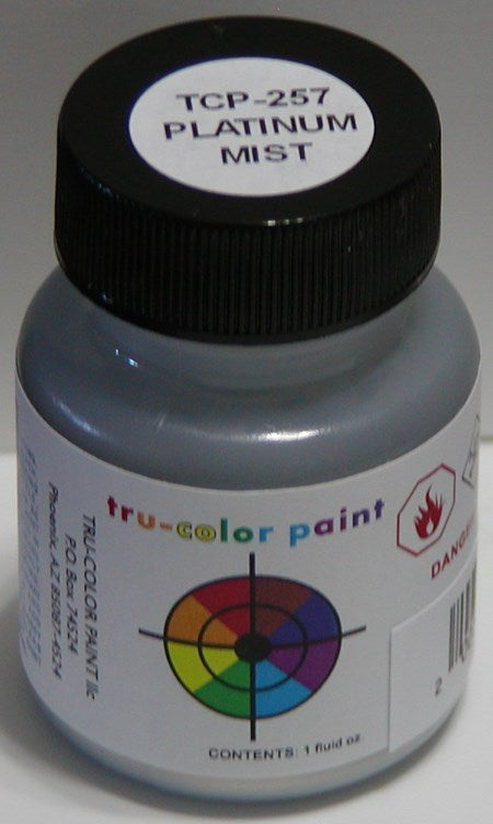 Tru-Color Paint 257 Platinum Mist (Flat) 1 oz (6630991003697)