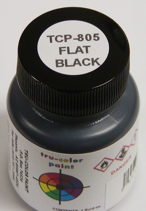 Tru-Color Paint TCP-805 FLAT BRUSHABLE BLACK (6630997393457)