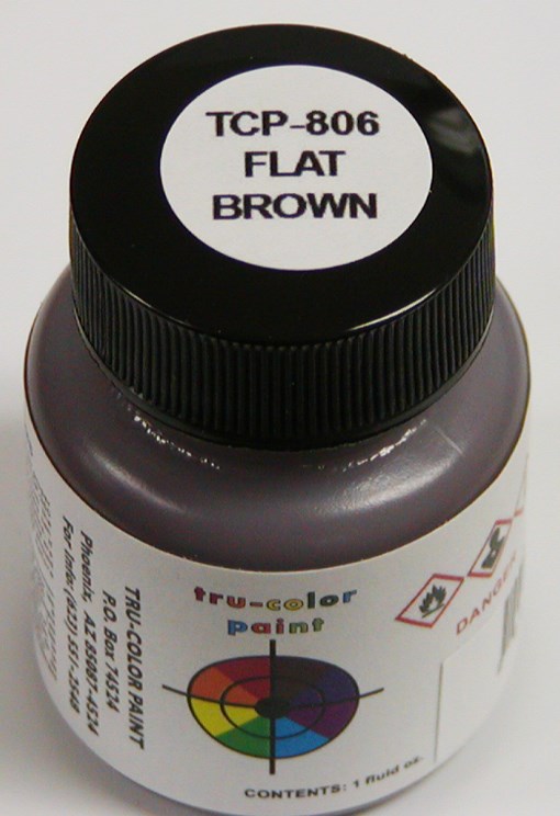 Tru-Color Paint TCP-806 FLAT BRUSHABLE BROWN