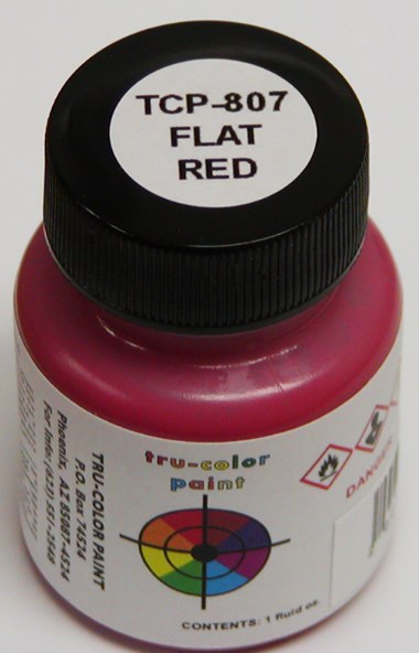Tru-Color Paint TCP-807 FLAT BRUSHABLE RED (SIGNAL RED)