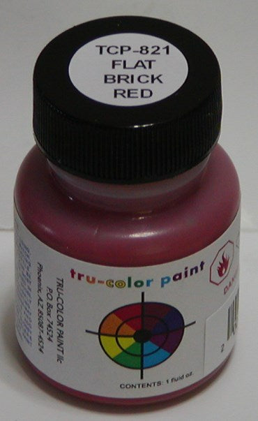 Tru-Color Paint TCP-821 FLAT BRUSHABLE BRICK RED (6630997983281)