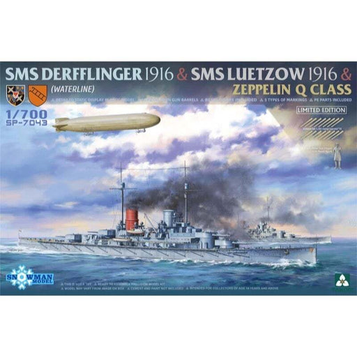 Takom SP7043 1/700 SMS Derfflinger 1916 & SMS Luetzow 1916 & Zeppelin Q Class (Snowman) (Limited Edition) - Hobby City NZ (8967475626221)