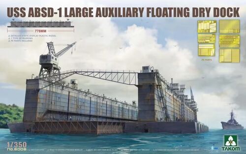 Takom SP7051 1/700 USS ABSD-1 Large Auxiliary Floating Dry Dock (Snowman) - Hobby City NZ (8967475658989)