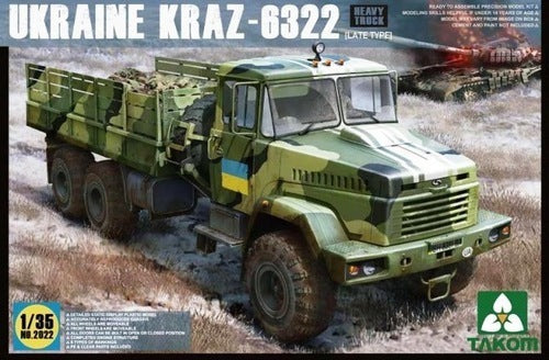 Takom 2022 1/35 Ukraine KrAz-6322 Heavy Truck (late type) - Hobby City NZ (8967472808173)