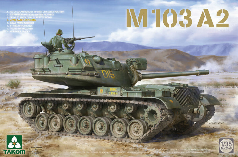 Takom 2140 1/35 M103 A2 - Hobby City NZ (8967473201389)
