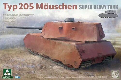 Takom 2159 1/35 Typ 205 Mauschen Super Heavy Tank - Hobby City NZ (8967473856749)