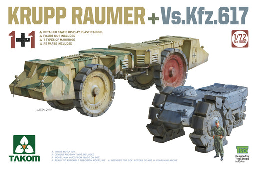 Takom 5007 1/72 Krupp Raumer+Vs.Kfz.617 (1+1) - Hobby City NZ (8967474610413)