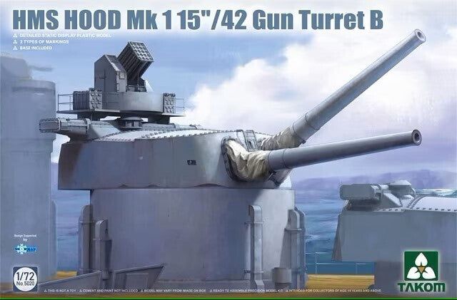Takom 5020 1/72 HMS Hood 15/42 Mk1 Gun Turret B - Hobby City NZ (8967474938093)