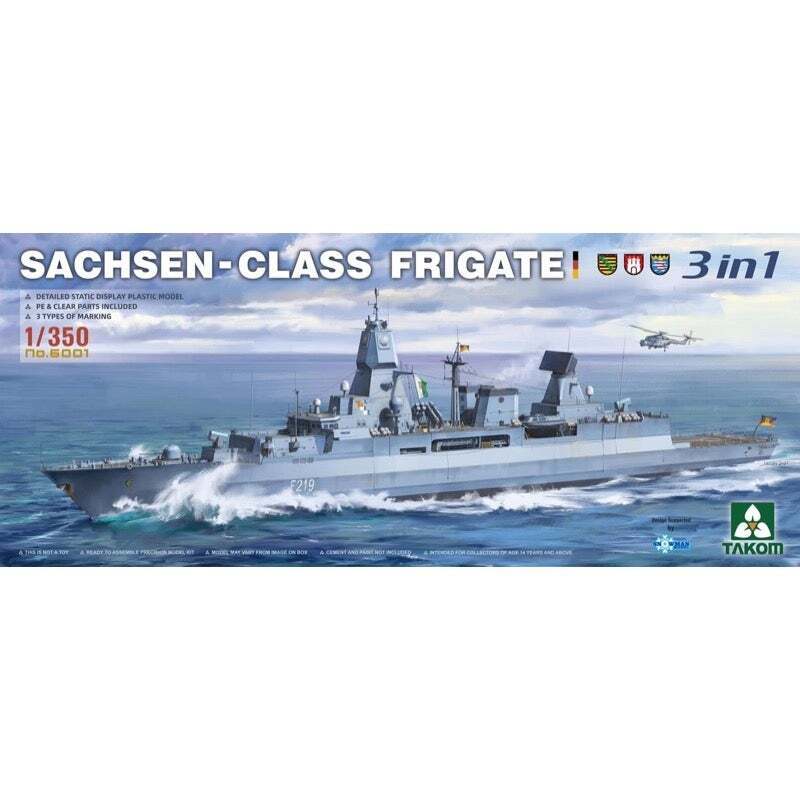 Takom 6001 1/350 Sachsen-Class Frigate 3 In 1 - Hobby City NZ (8967475036397)