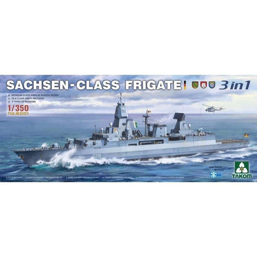 Takom 6001 1/350 Sachsen-Class Frigate 3 In 1 - Hobby City NZ (8967475036397)