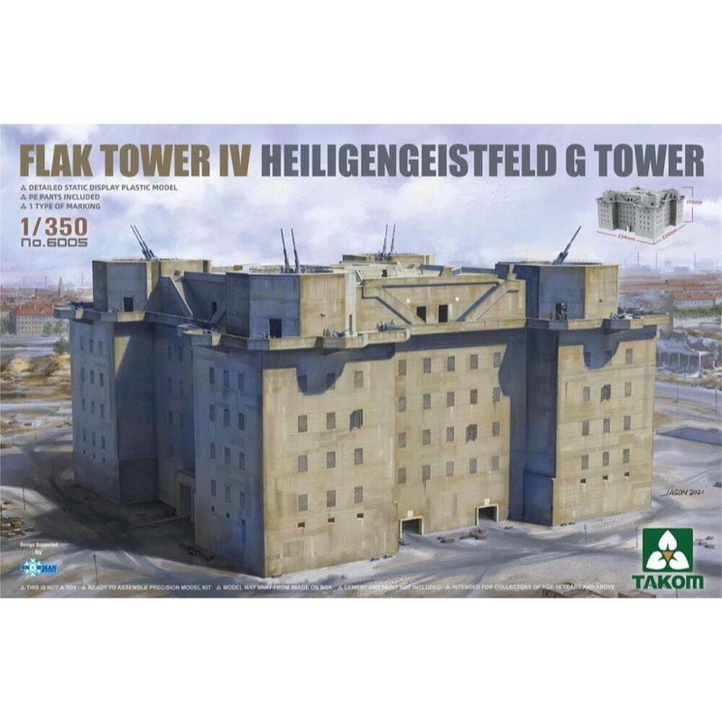 Takom 6005 1/350 Flak Tower IV Heiligengeistfeld G Tower - Hobby City NZ (8967475101933)