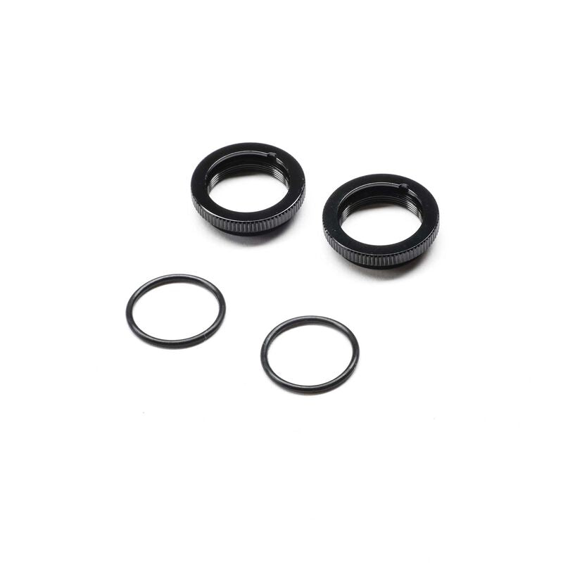 TLR Threaded Spring Collar With O-ring, 13mm (2): 22X - TLR-1076