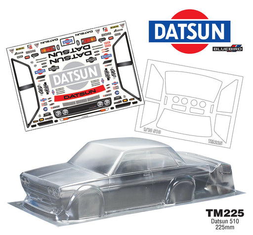 Team C TM225 TM225 1/10 Mini Datsun 510, WB 225mm, Width 165mm M Chassis (9255893598445)