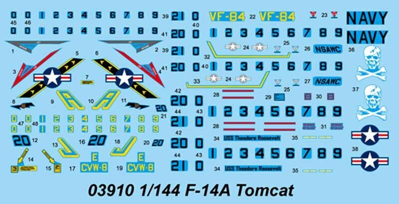 Trumpeter 03910 1/144 F-14A Tomcat