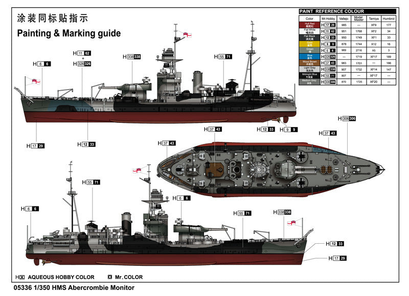 Trumpeter 05336 1/350 HMS Abercrombie Monitor