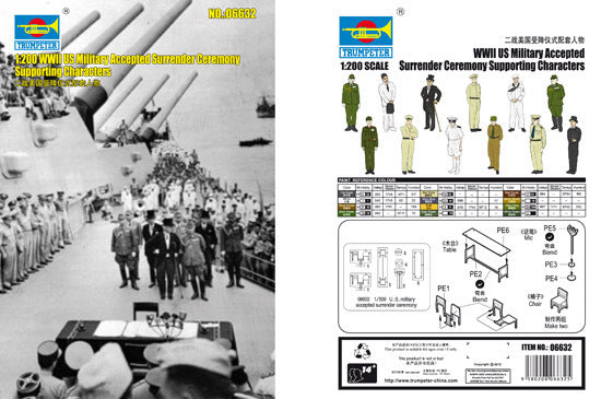 Trumpeter 06632 1/200 WWII US Military Accepted Surrender Ceremony