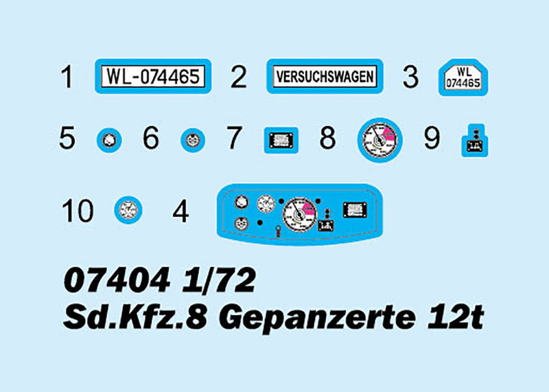 Trumpeter 07404 1/72 Sd.Kfz.8 Gepanzerte 12t