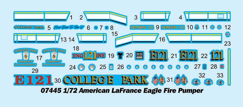 Trumpeter 07445 1/72 American LaFrance Eagle Fire Pumper