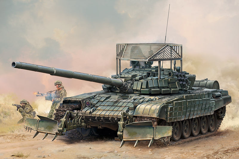 Trumpeter 09609 1/35 Russian T-72B1 with KTM-6 & Grating Armour - Hobby City NZ (8967484670189)