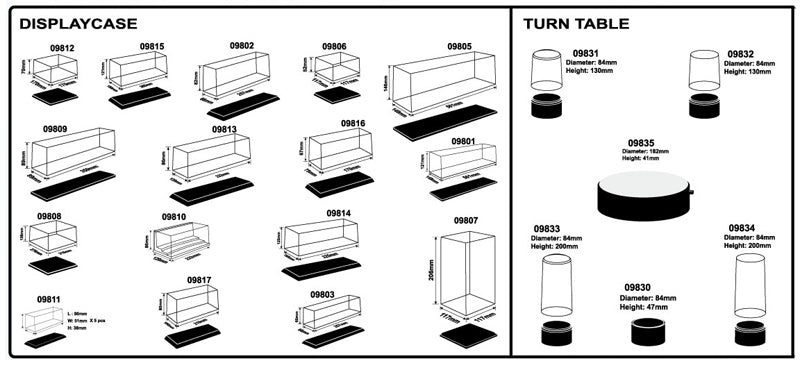 Trumpeter 09802 Plastic Display Case 257 x 66 x 82mm