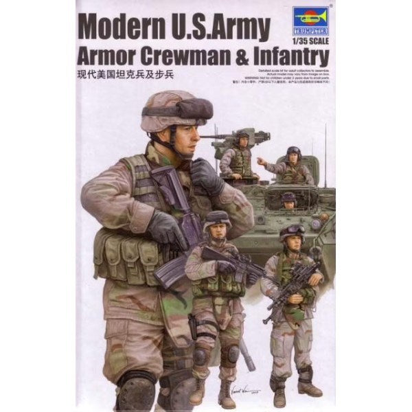 Trumpeter 00424 1/35 Modern U.S. Army Armor Crewman & Infantry