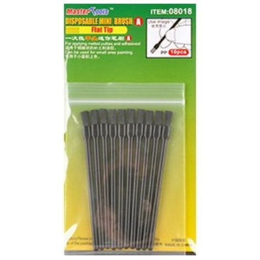 Master Tools 08018 Disposable Mini Flat Brushes (10pcs) (7816534655213)