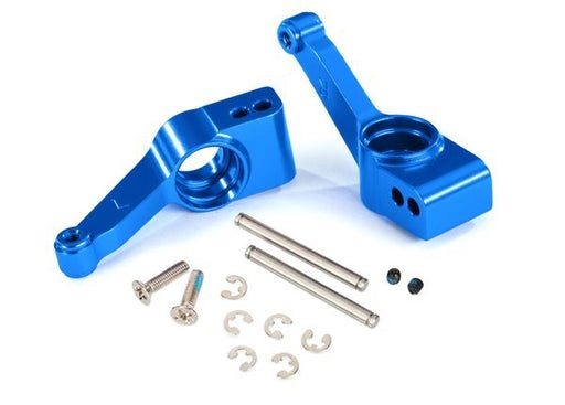 Traxxas 1952X - Carriers stub axle (blue-anodized 6061-T6 aluminum) (rear) (left & right)/ 3x32mm hinge pins (2)/ e-clips (6)/ hardware (769148289073)