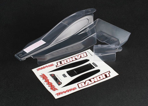 Traxxas 2417 - Body Bandit (front & rear) (clear requires painting)/ window lights grille decal sheet (7650628960493)