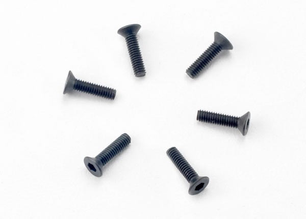 Traxxas 2523 - Screws 2.5x10 countersunk machine (hex drive) (6)
