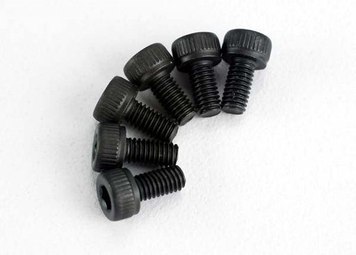 Traxxas 2554 - Screws 3x6mm caphead machine (hex drive) (6) - Hobby City NZ