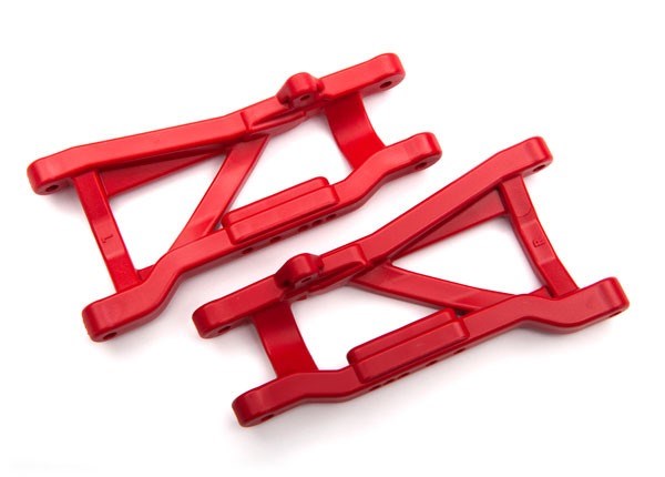 Traxxas 2555R - Suspension arms red rear heavy duty (2) - Hobby City NZ