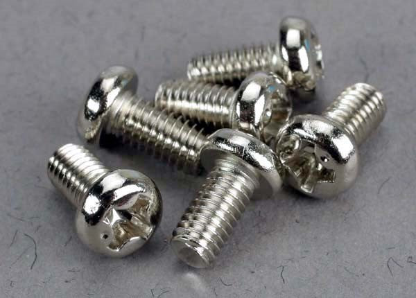 Traxxas 2558 - Screws 3x6mm roundhead machine (6) - Hobby City NZ